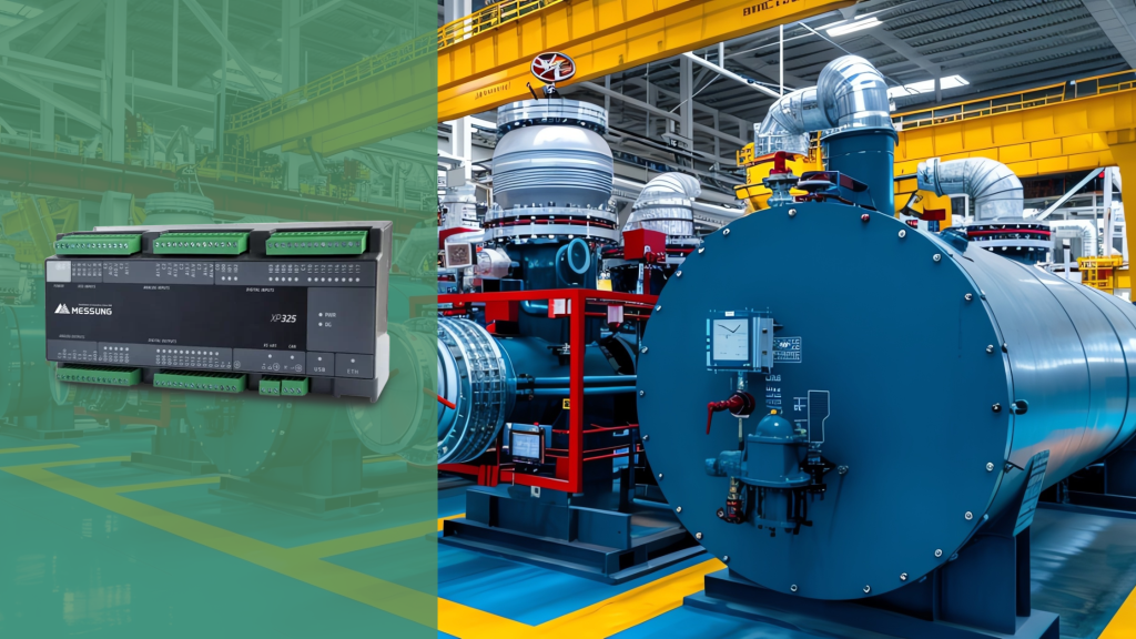 NX-ERA Xpress PLC wired into industrial boiler system control panel