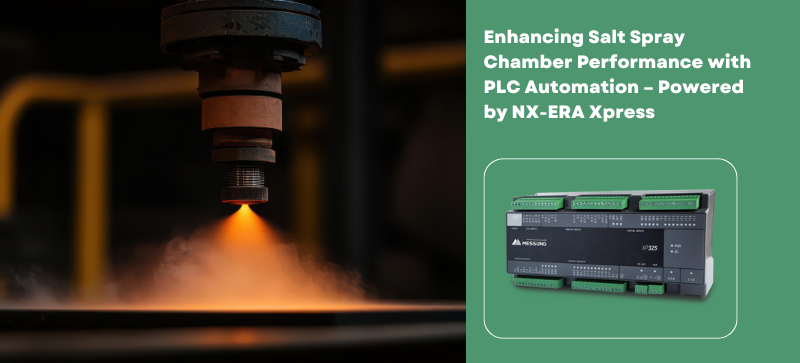NX-ERA Xpress PLC automating salt spray chamber for corrosion testing