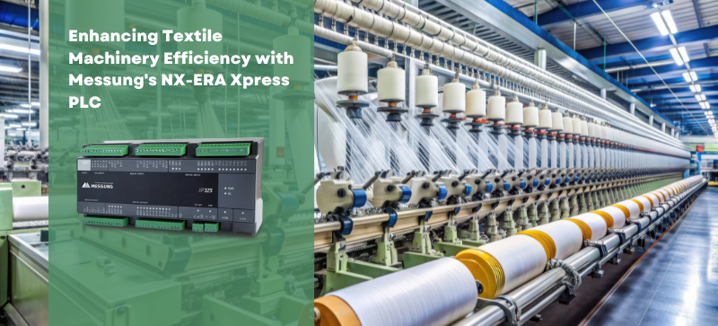 Textile machine control panel integrated with NX-ERA Xpress PLC