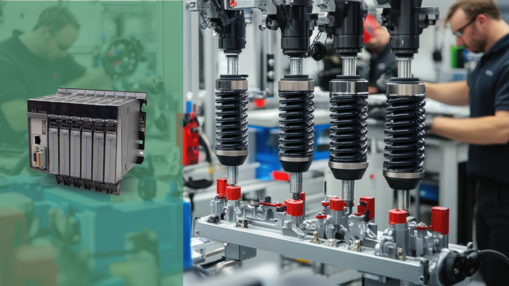 PLC-controlled shock absorber testing machine
