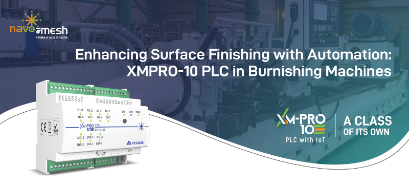 XMPRO-10 PLC controlling burnishing machine for precision surface finishing