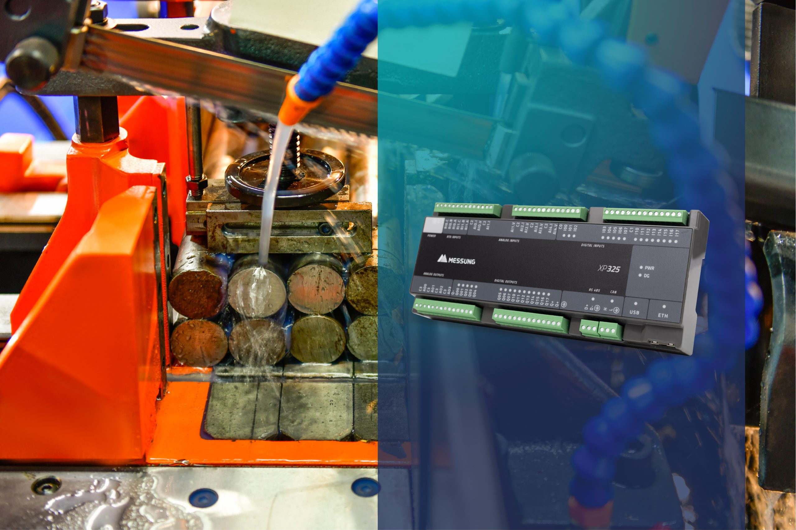Messung PLC controlling high-speed cut-to-length operation