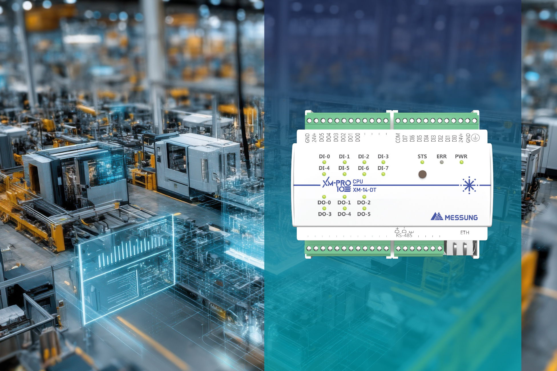 Foundry technician monitoring automated core shooter with XM-PRO 10 PLC