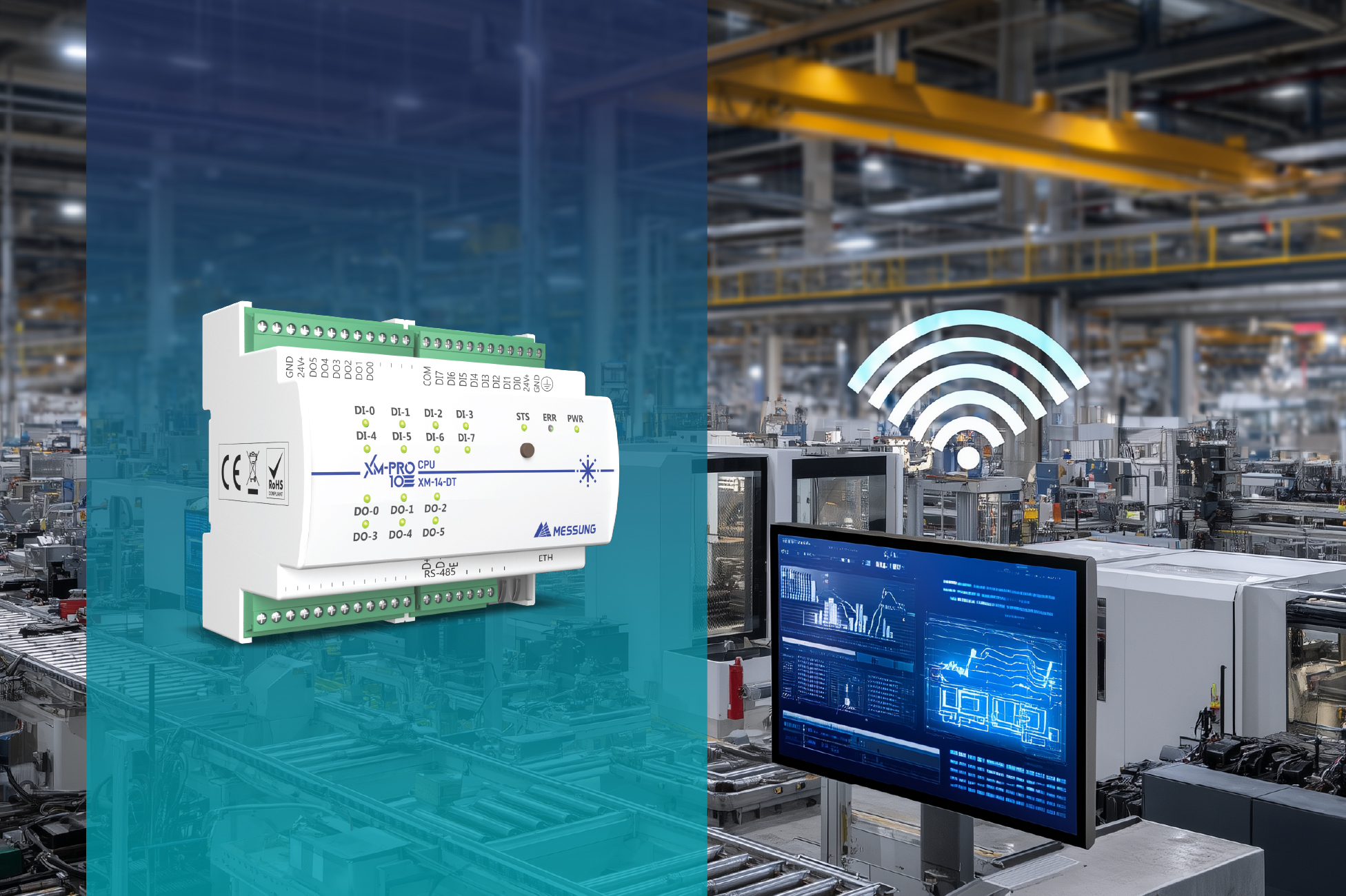 Automated core shooter machine operating with Messung XM-PRO 10 PLC