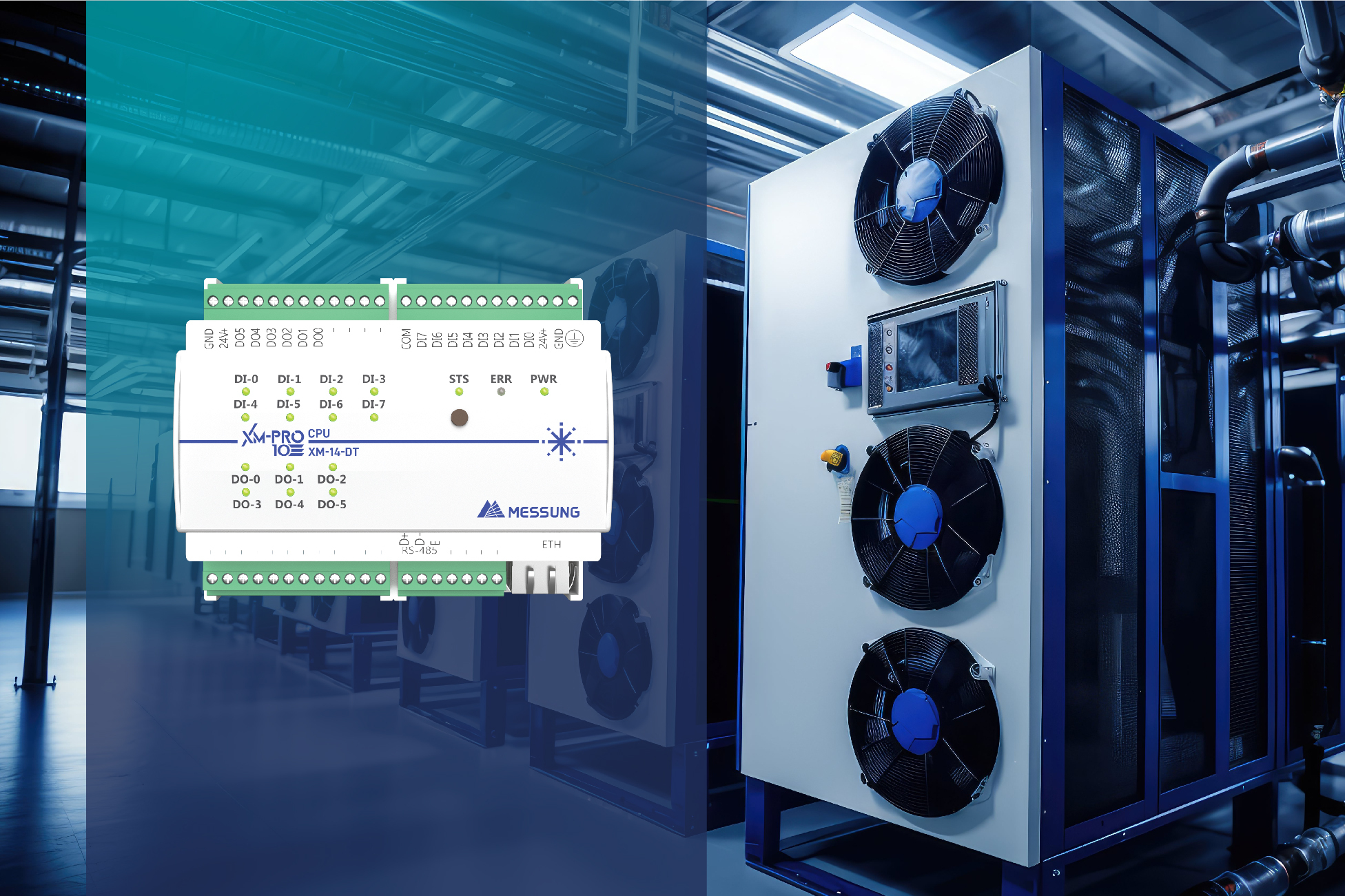 PLC Control Panel for Industrial Chiller System