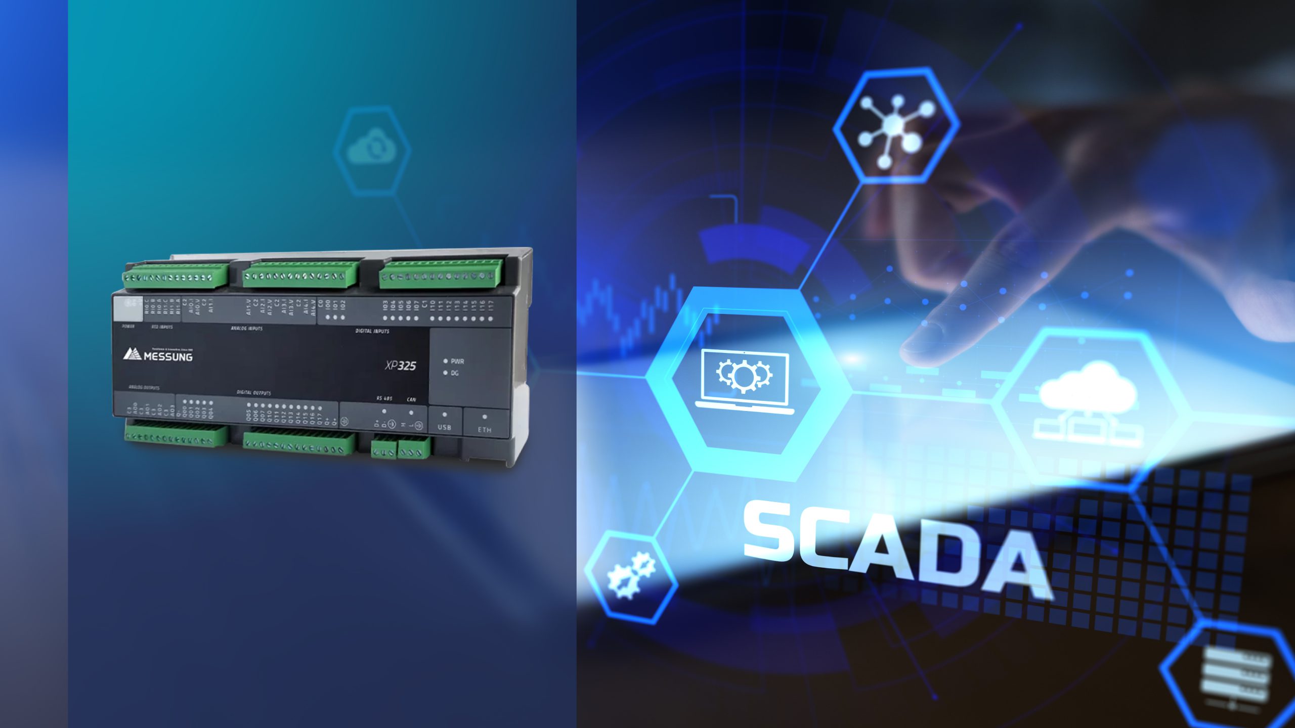 NX-ERA XPRESS XP-325 PLC with SCADA integration enabling real-time monitoring and industrial process control