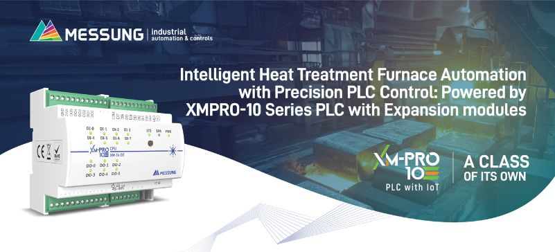 Intelligent heat treatment furnace automation using Messung XMPRO-10 PLC with expansion modules