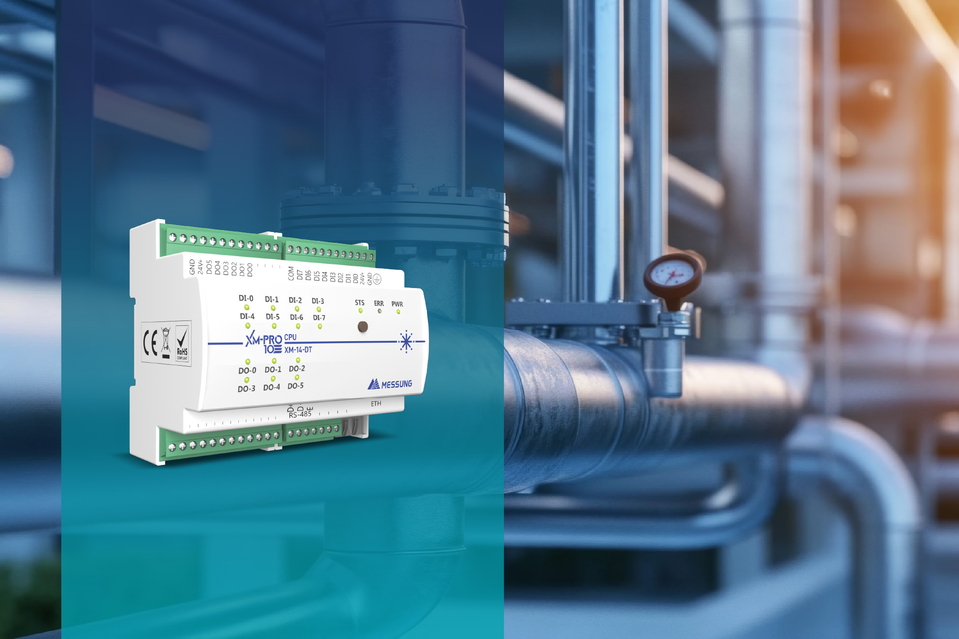 PLC automation device for air leak testing in industrial pipeline systems
