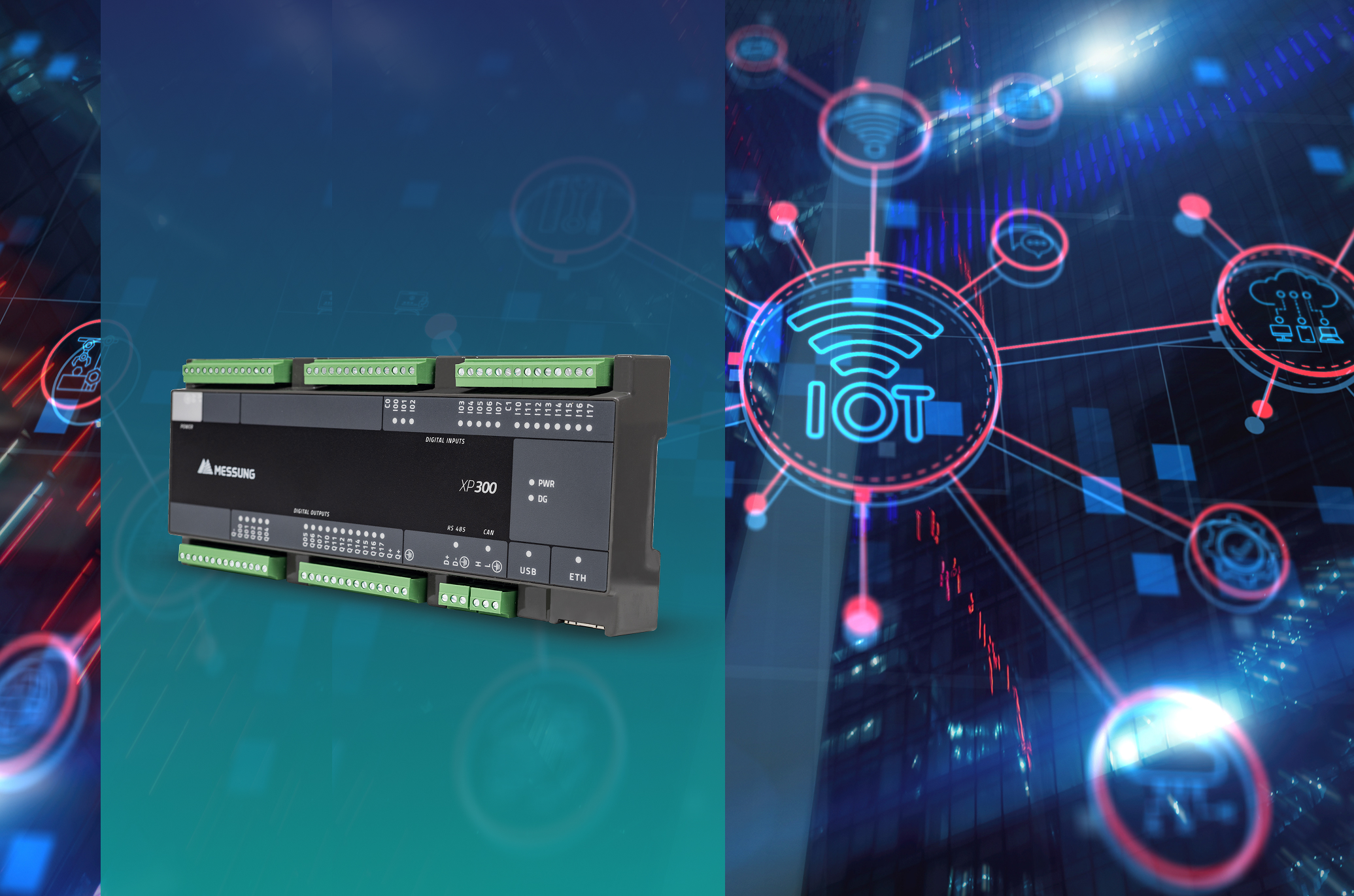 IoT-based industrial automation system with XM-PRO PLC controller for smart monitoring and control
