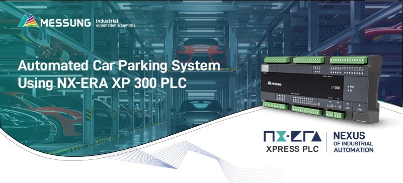 Automated car parking system using NX-ERA XP 300 PLC with smart parking infrastructure