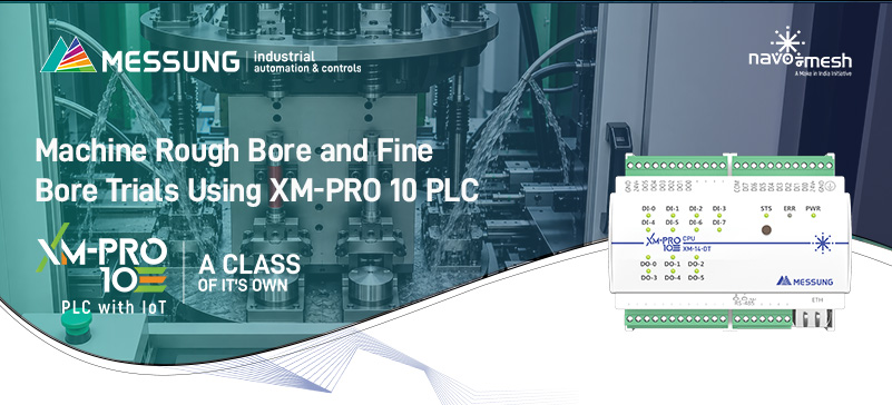 XM-PRO 10 PLC for machine bore trial automation