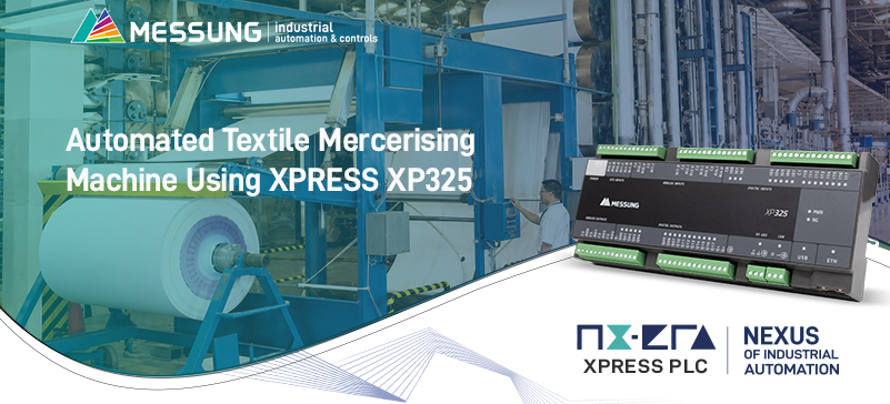 Automated textile mercerising machine using XPRESS XP325 controller