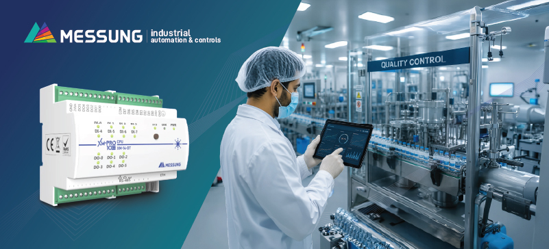 Messung XMP-Pro PLC automating pharmaceutical quality control production line