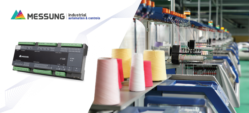 Messung PLC automation solution for textile manufacturing machines