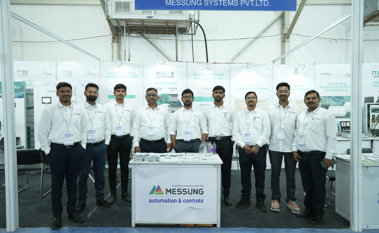 Messung Mahatech Expo 2026 industrial automation team at exhibition booth showcasing PLC with IIoT solutions and smart manufacturing technologies